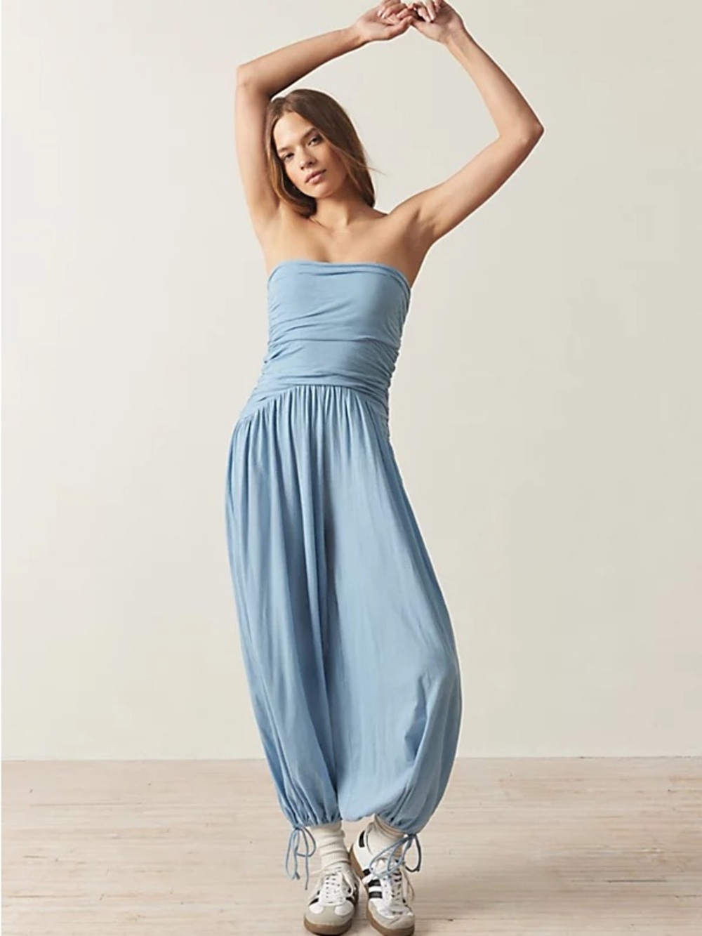 Strapless jumpsuit by Out From Under. Designed with a fitted tube top size xs